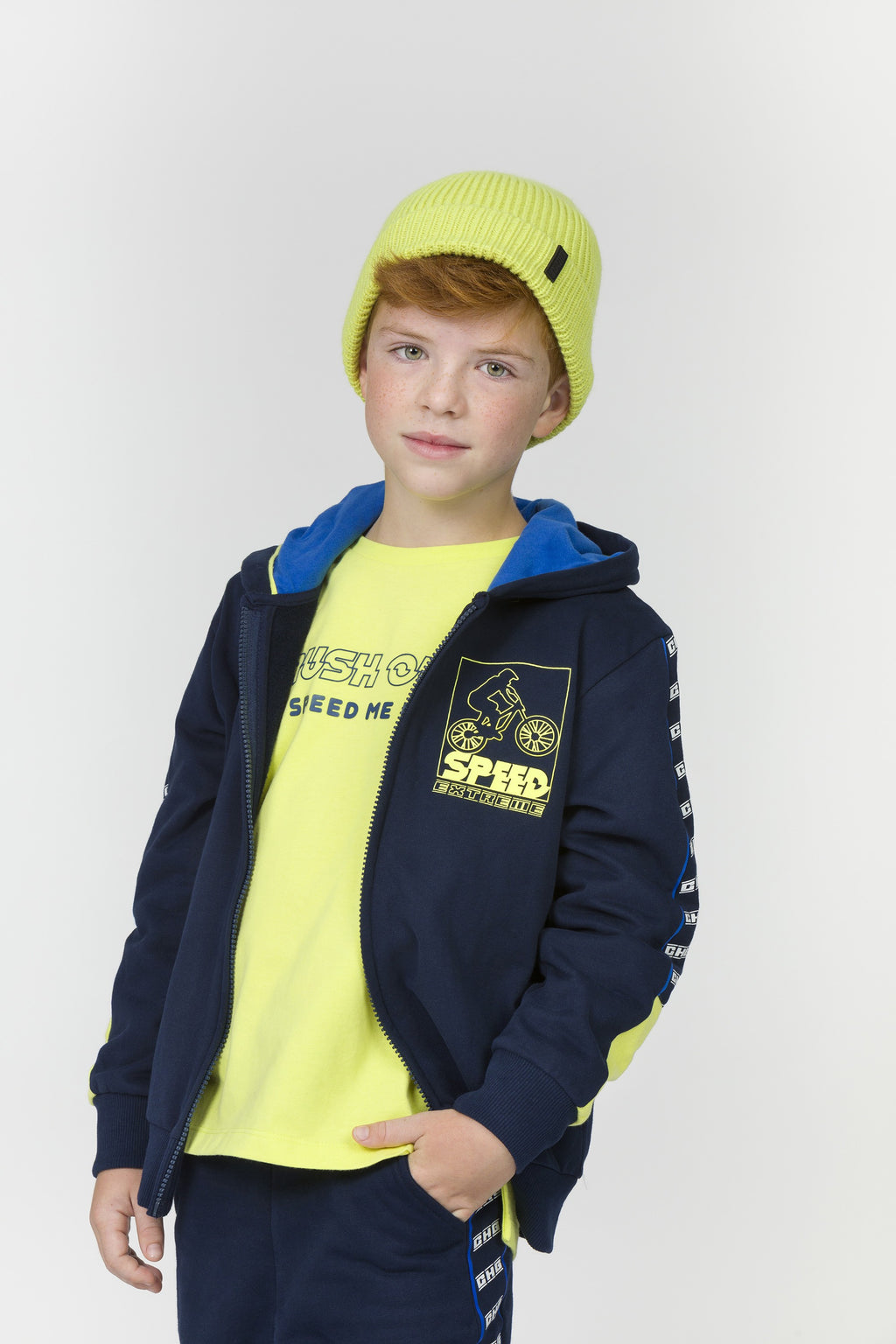 Sudadera de niño en azul marino Outlet