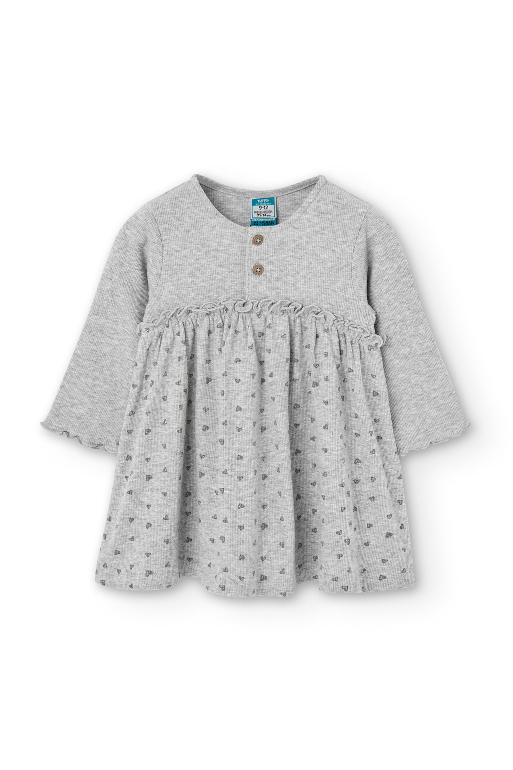 Vestido de bebé gris Charanga