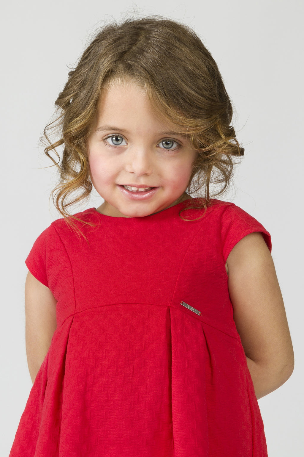 Vestido rojo bebé vuelo detalle frontal