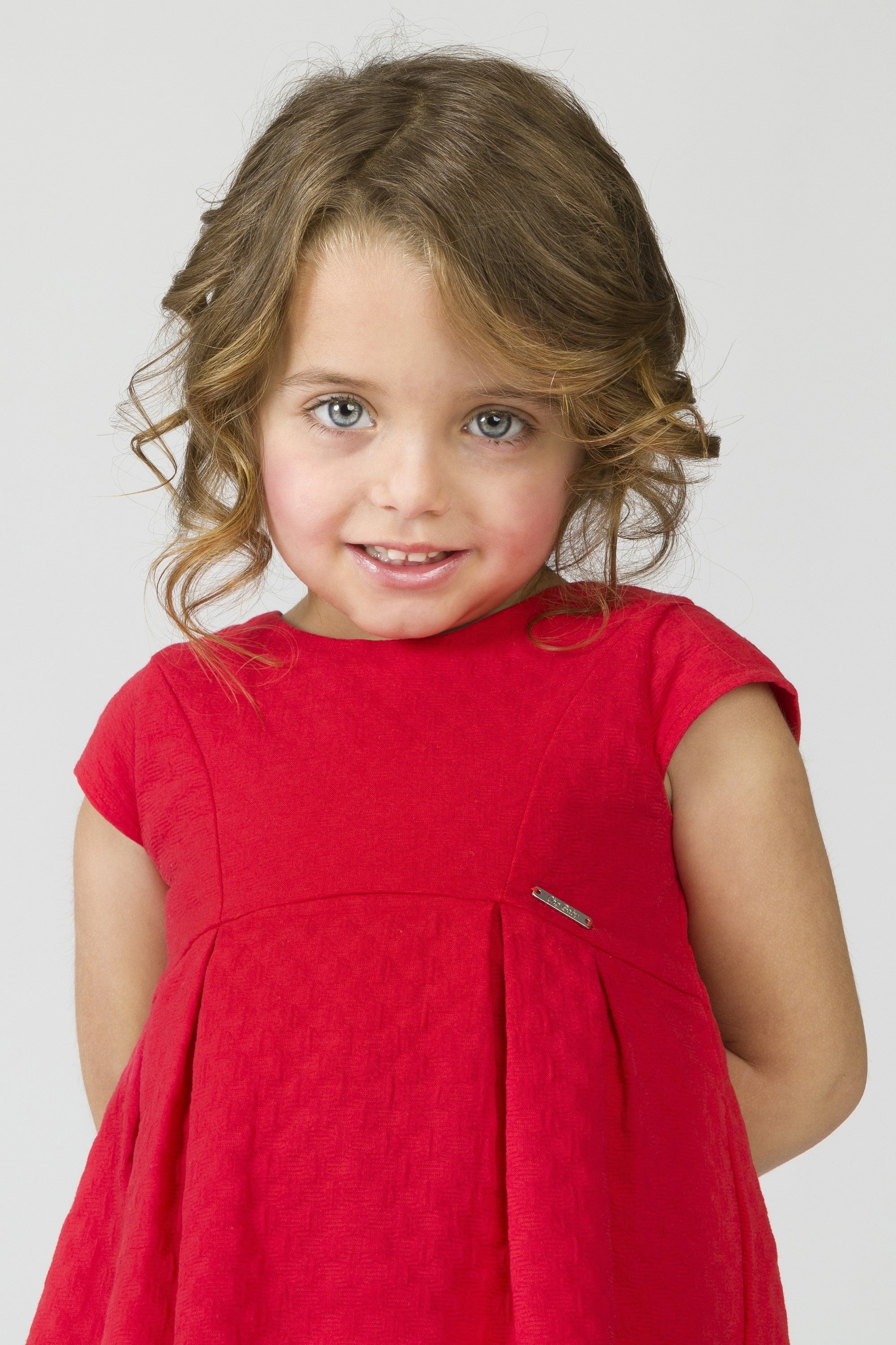 Vestido rojo bebé vuelo detalle frontal