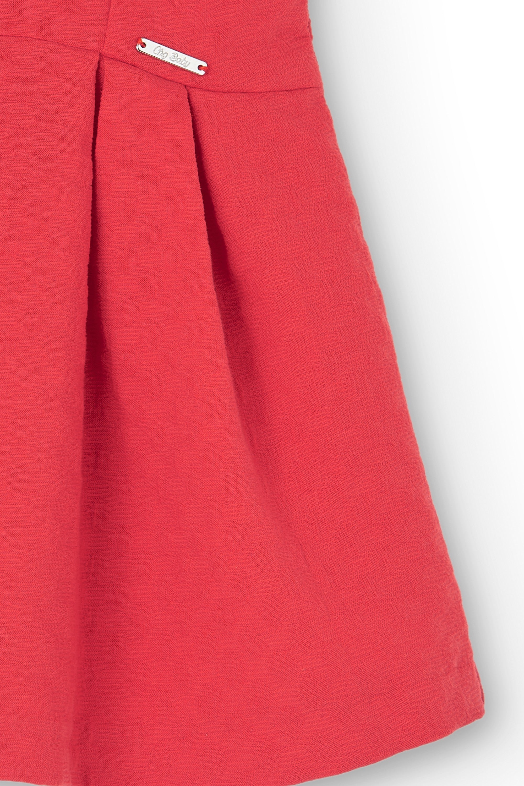 Vestido bebé rojo detalle falda vuelo