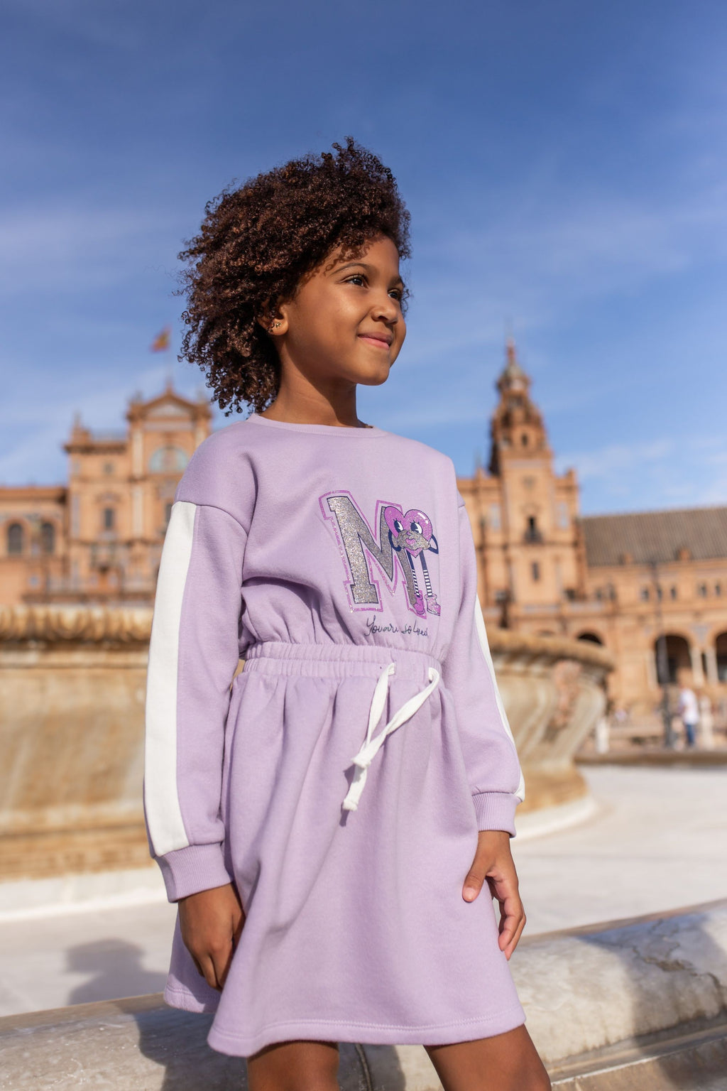 Vestido de niña morado Charanga